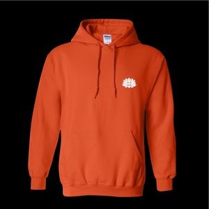 Deep Orange Lucid Lotus Hoodie (Unisex)
